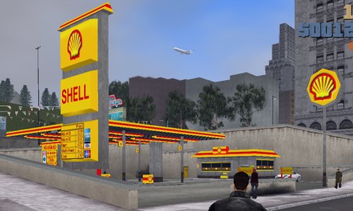 RealGTA3 Shell gas station