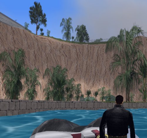 RealGTA3 palms, water, cliffs and no-limit boat mod